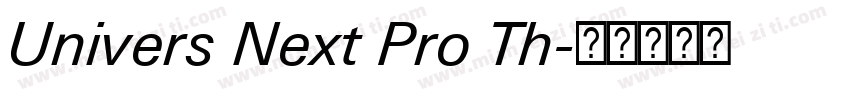 Univers Next Pro Th字体转换